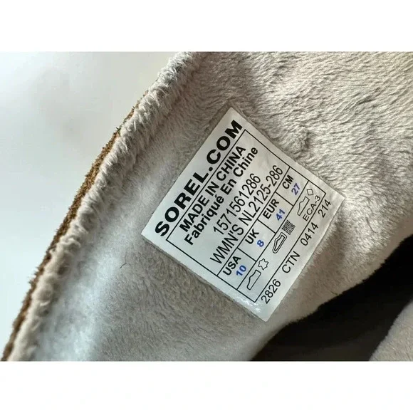 Sorel Women's Brown Leather Fancy Lace II Winter Snow Boots Size 10 Preppy Hike - Picture 6 of 15